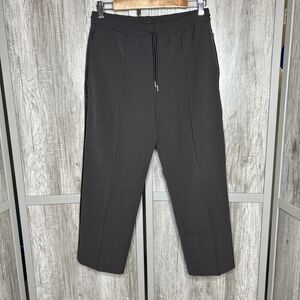 Athleta Pants Tapered Elastic Waist Pull On Zip Pockets Brown Size SP